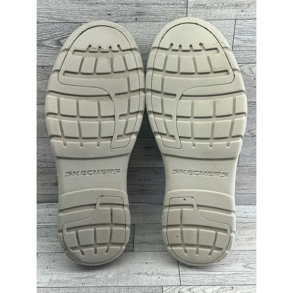 Skechers USA Men's Doveno-Oswyn Fly Rounded Toe Mesh‎ Slip On Gray Shoes Sz 10.5